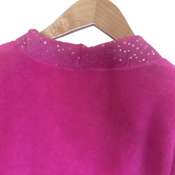 Ulta Beauty Robe Size L/XL Barbie Pink Shimmering Sequin Trim Along Shawl Cozy - Picture 7 of 14